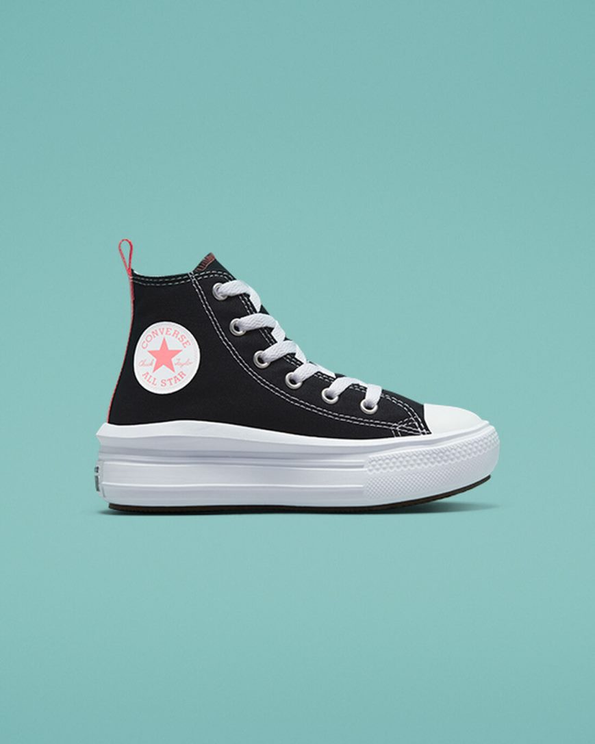 Zapatos Plataforma Converse Chuck Taylor All Star Move Altas Niña Negras Rosas Blancas | PE 4LW580